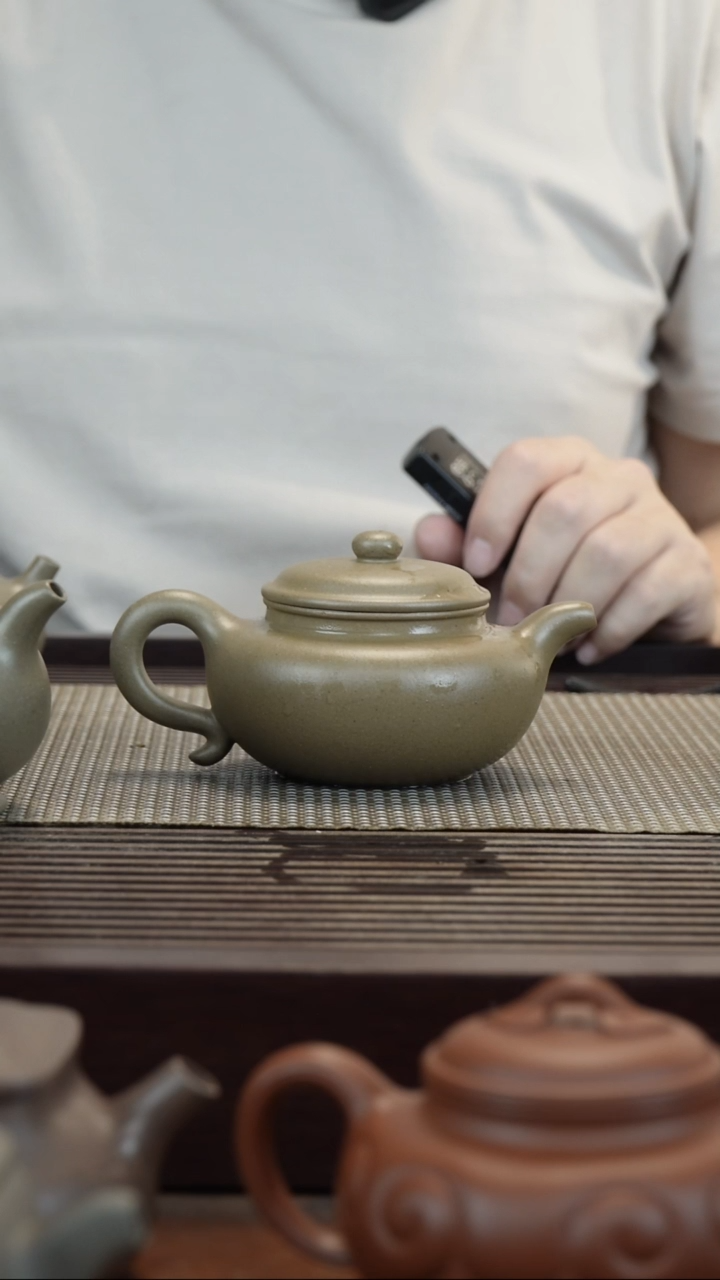 茶壶紫砂青段仿古半手工高温
