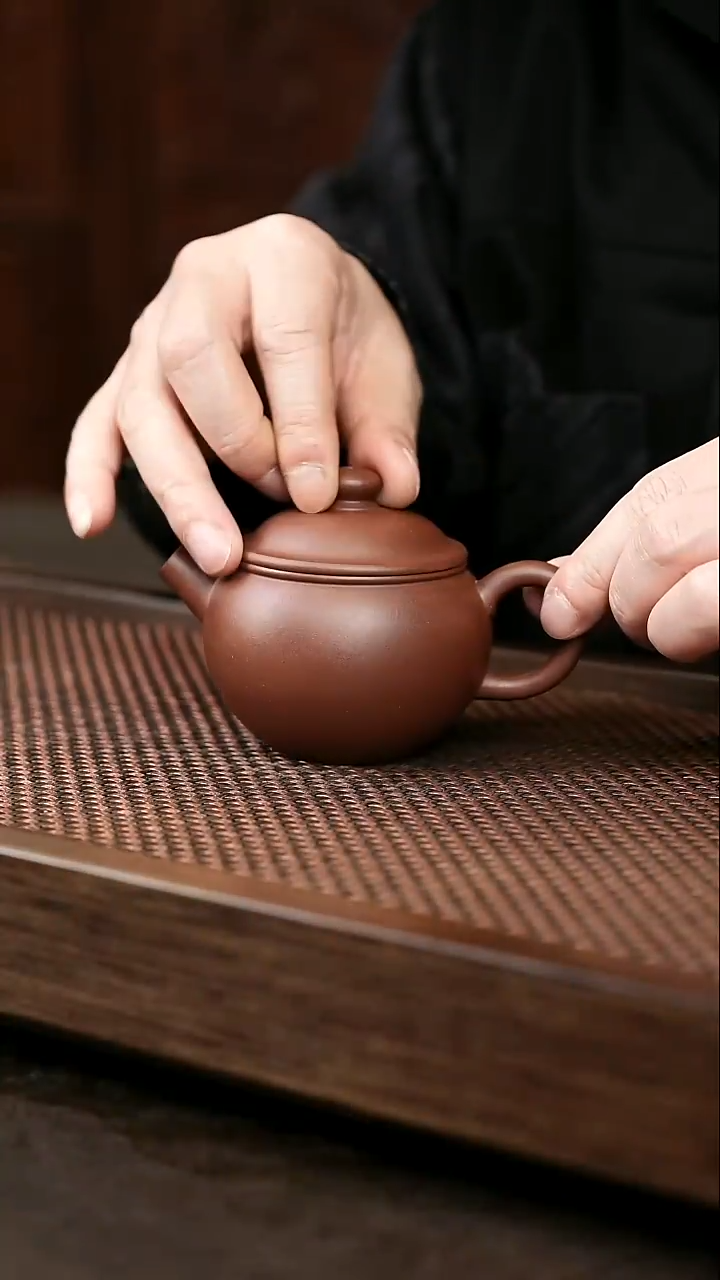 茶壶紫砂紫泥巨轮  大