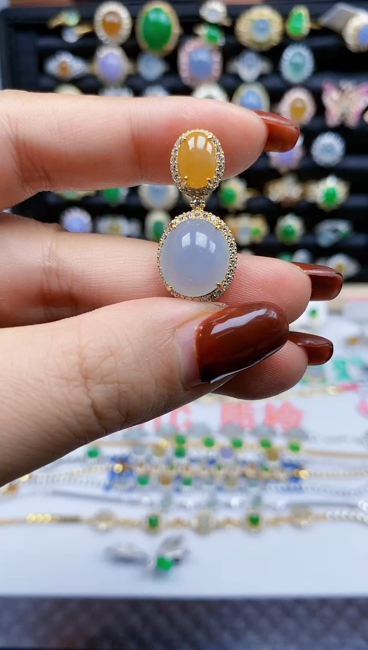 银S925镶嵌戒指翡翠18