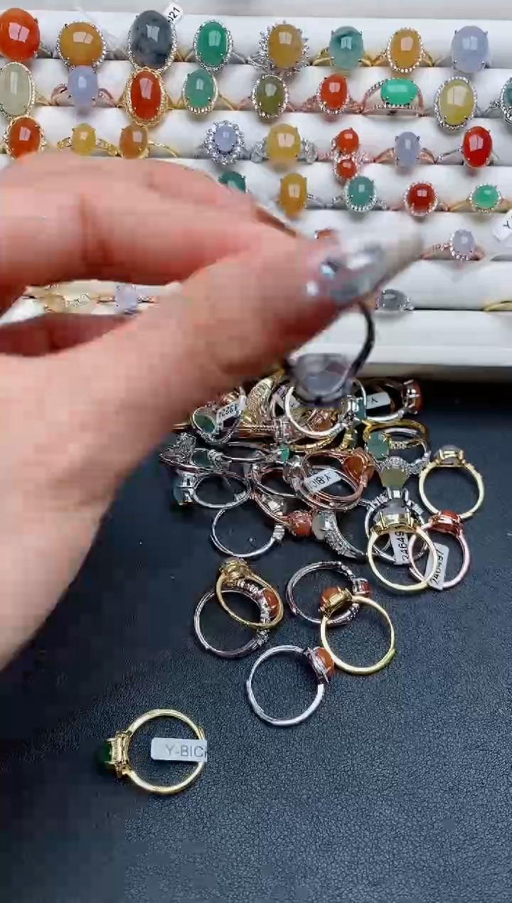 【闪购商品】翡翠戒指银S925镶嵌...........