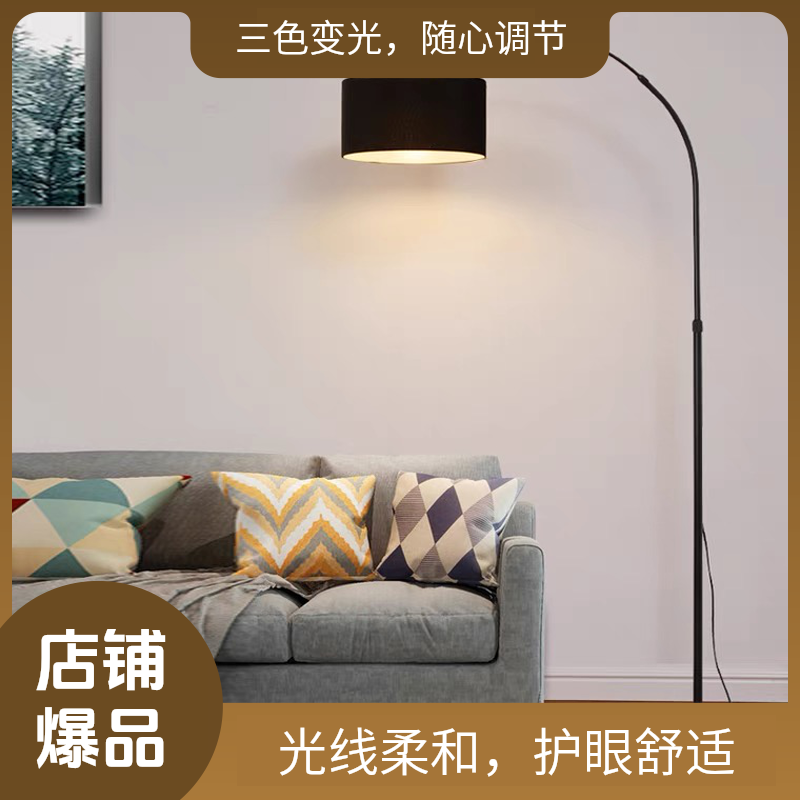 落地灯轻奢客厅钓鱼灯沙发遥控地台灯护眼立式麻将小夜灯睡眠灯