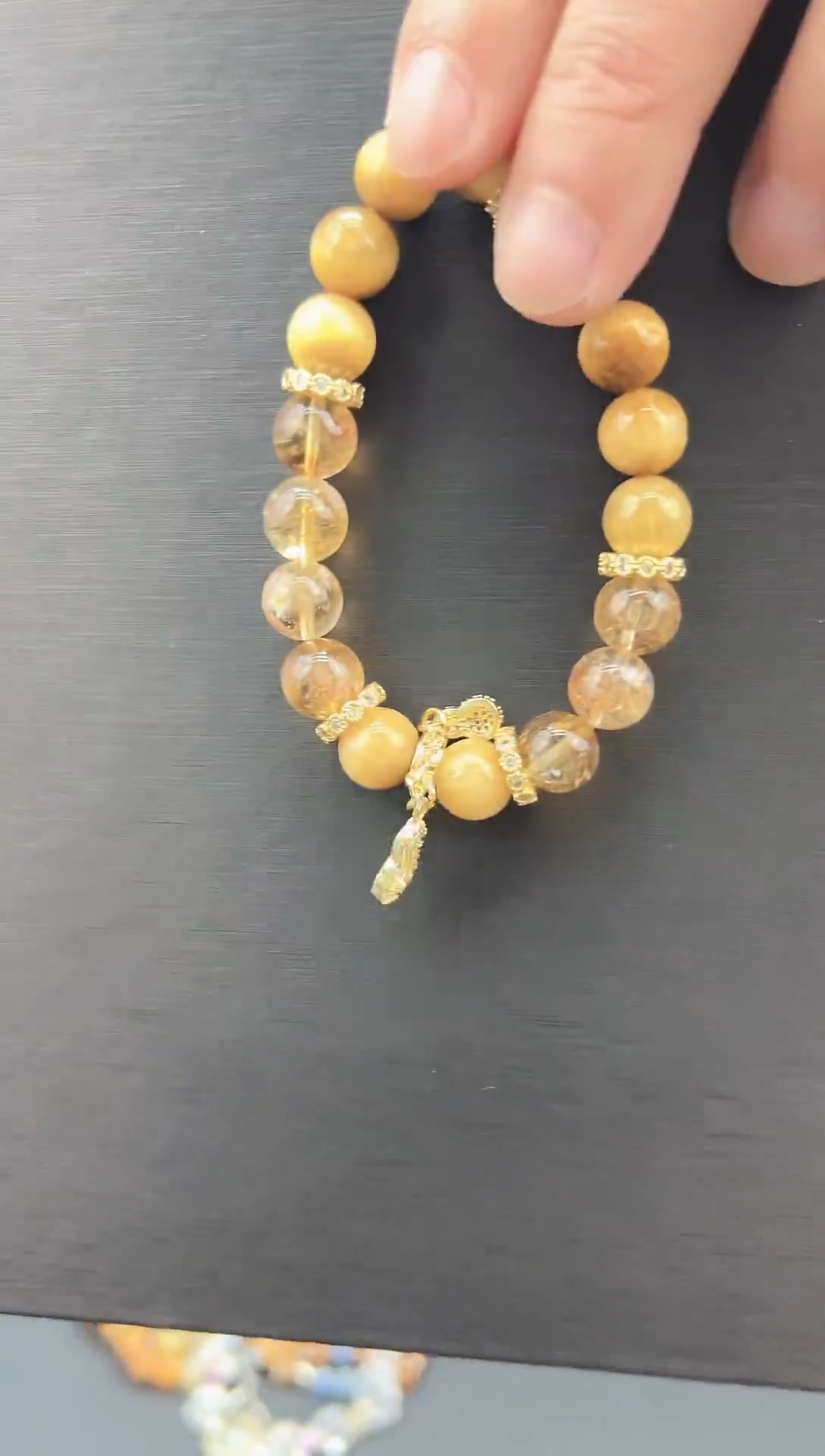 未镶嵌手链水晶天然金霸手链999