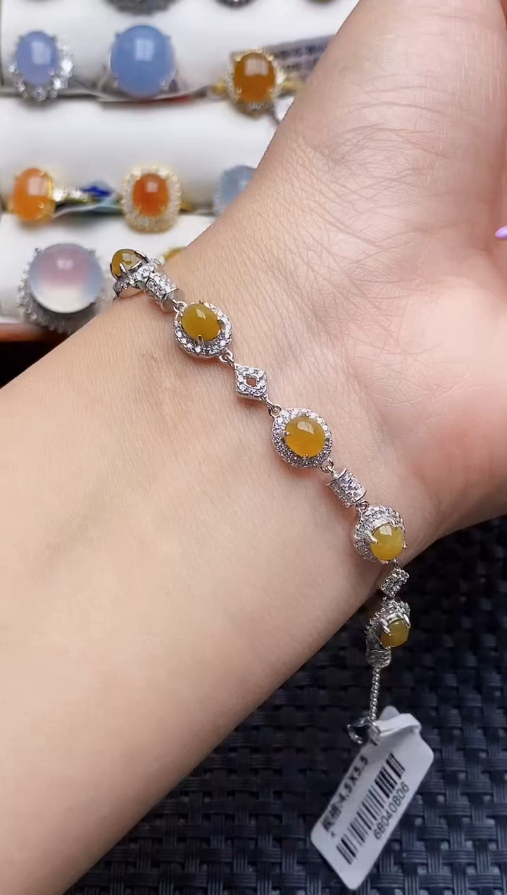 银S925镶嵌戒指翡翠5755