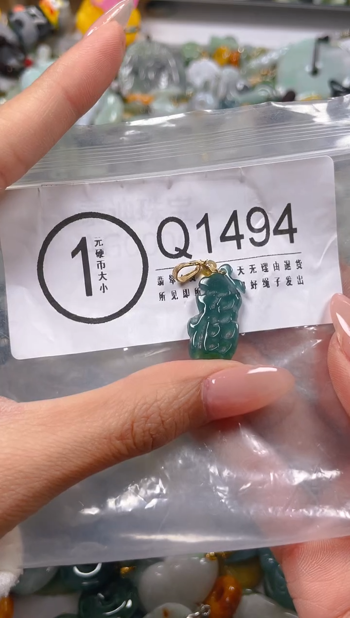 【闪购商品】翡翠颈饰未镶嵌/Q/翡翠A货一图一物