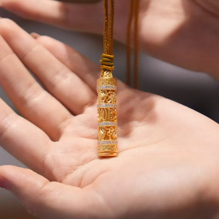 吊坠足银 【巧玲珠宝】随身佛吊坠古法经典随身佛送妈妈