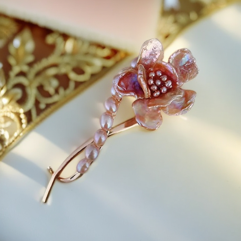 古风巴洛克手工气质花朵扭扭夹百搭复古简约国风发夹发饰头饰漂亮