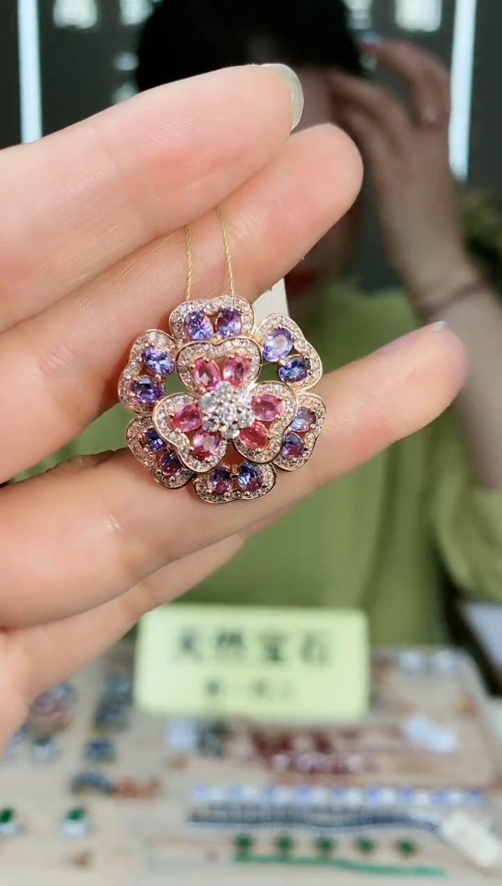 【闪购商品】坦桑石颈饰银S925镶嵌颈饰