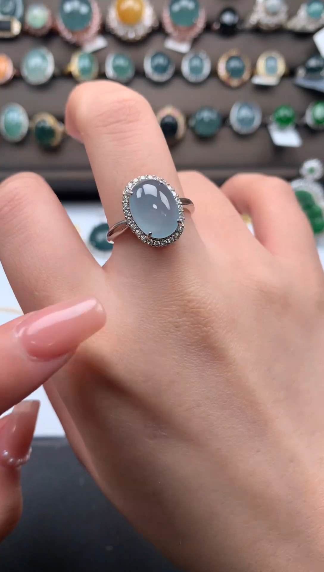 【闪购商品】翡翠戒指银S925镶嵌5421144