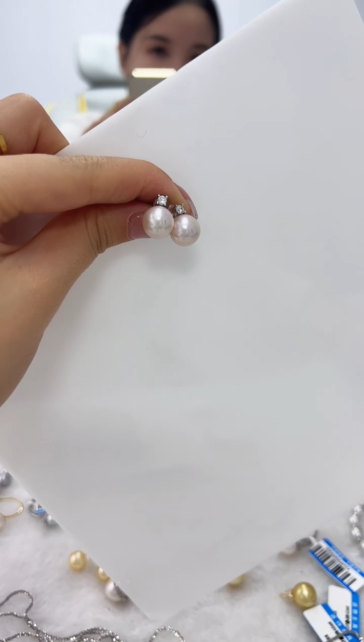 【闪购商品】淡水珍珠DA银S925镶嵌耳钉