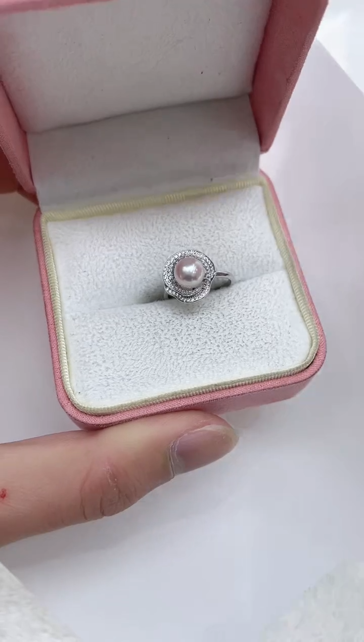 【闪购商品】海水珍珠戒指银S925镶嵌海水珍珠戒指