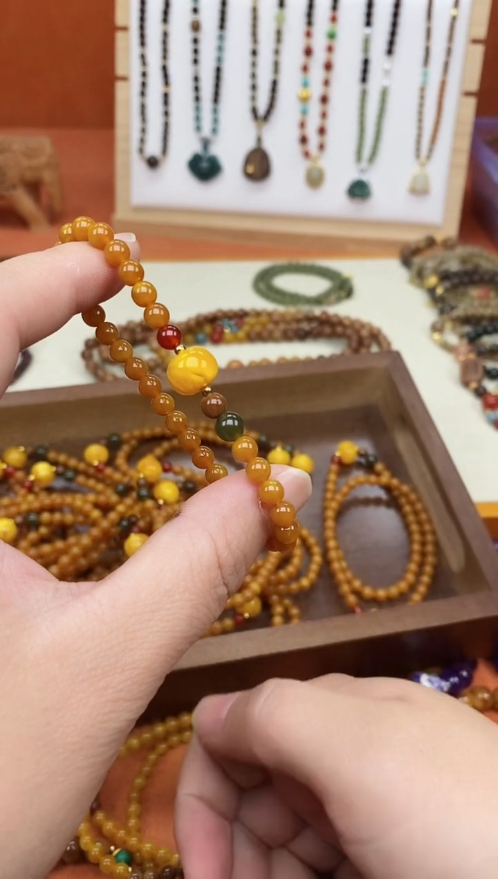 手链蜜蜡未镶嵌05老蜡单圈