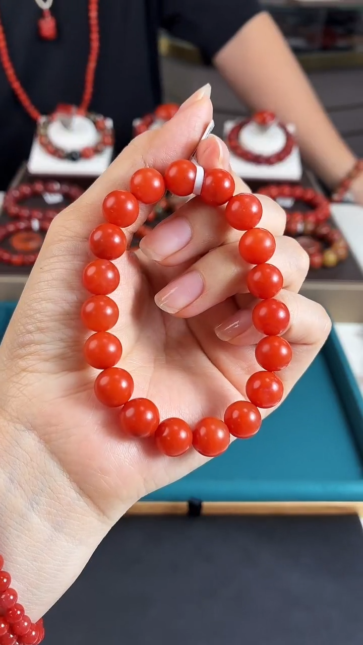 未镶嵌保山哑光手串10mm南红玛瑙一个/条