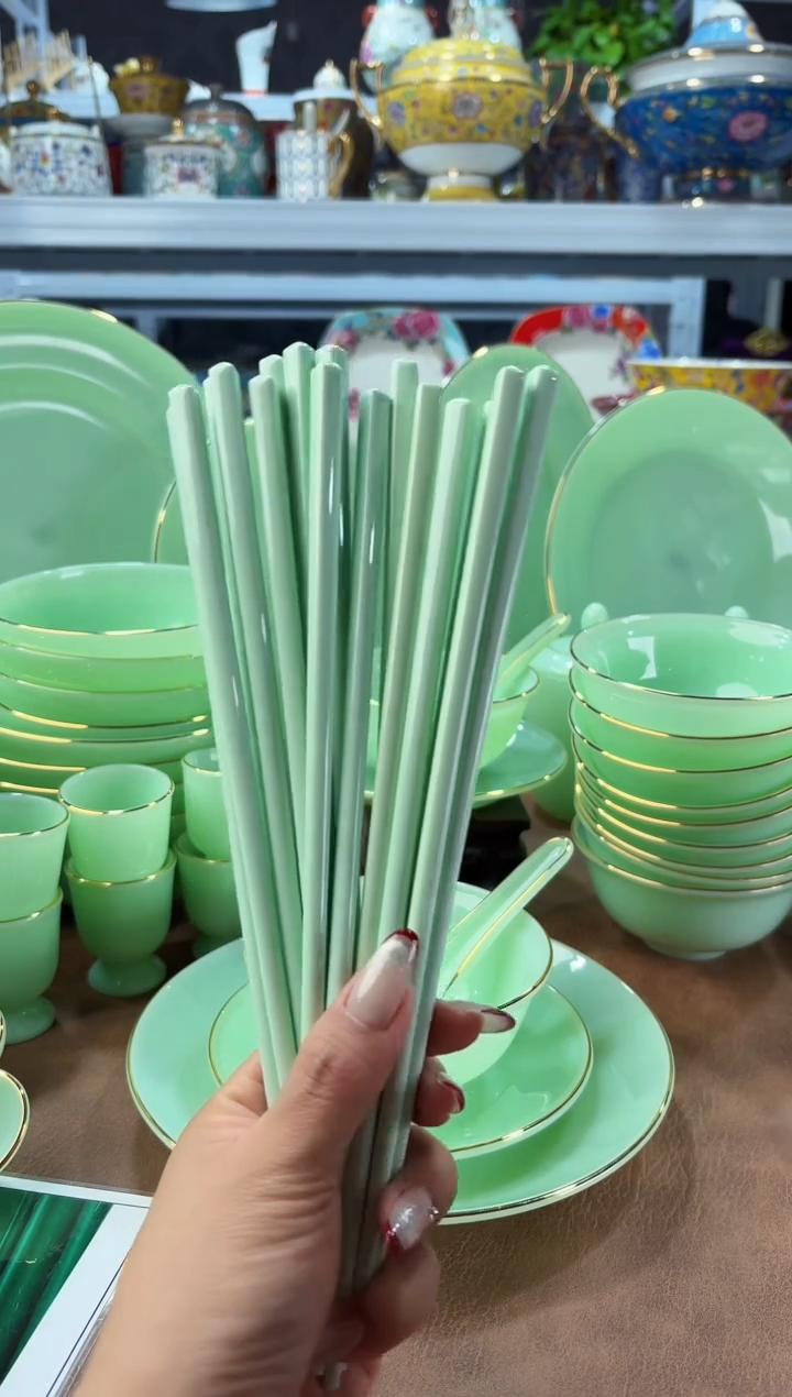 玉瓷筷子十双餐具