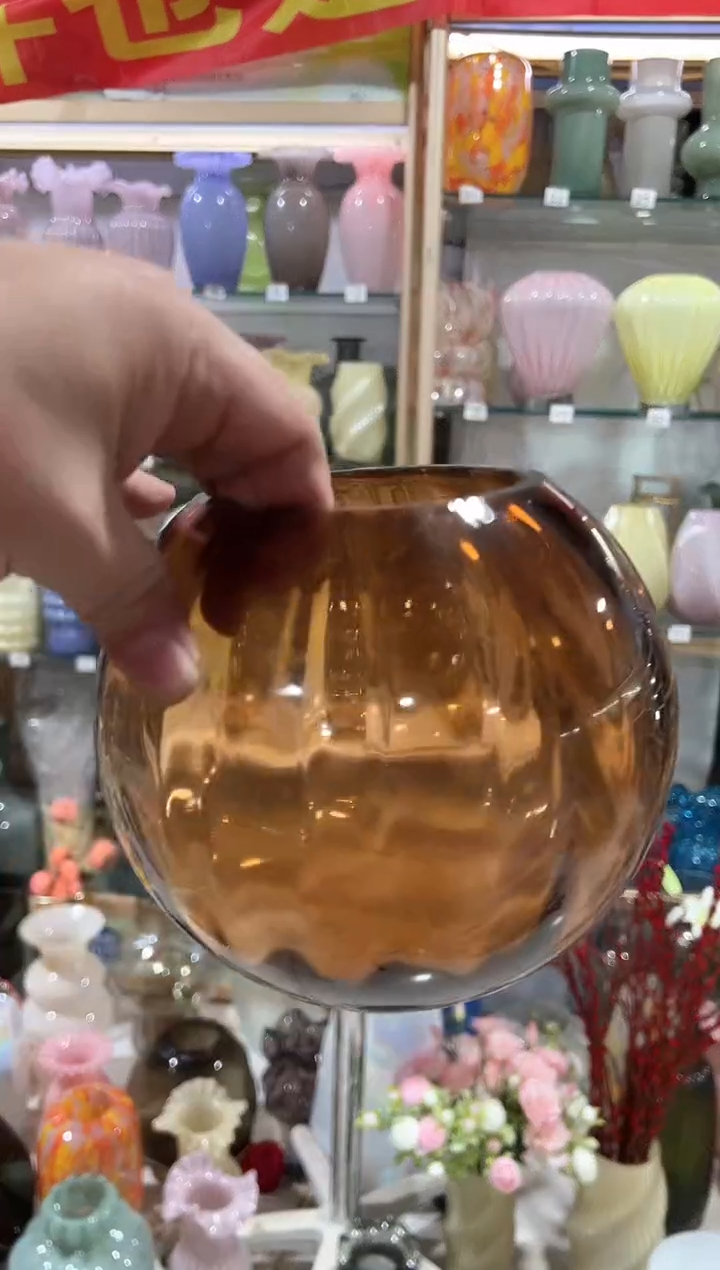 【闪购商品】无铅玻璃琥珀色圆球