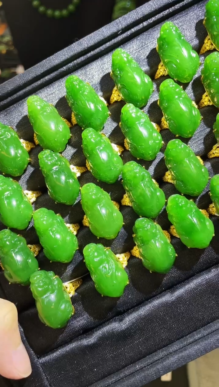 【闪购商品】和田玉戒指银S925镶嵌多样性发一