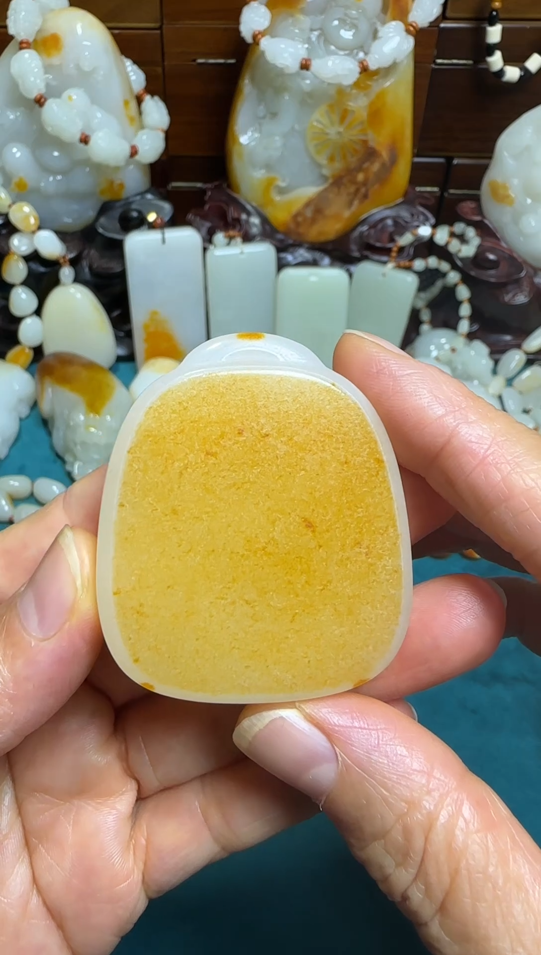 和田玉未镶嵌吊坠(不含链)5