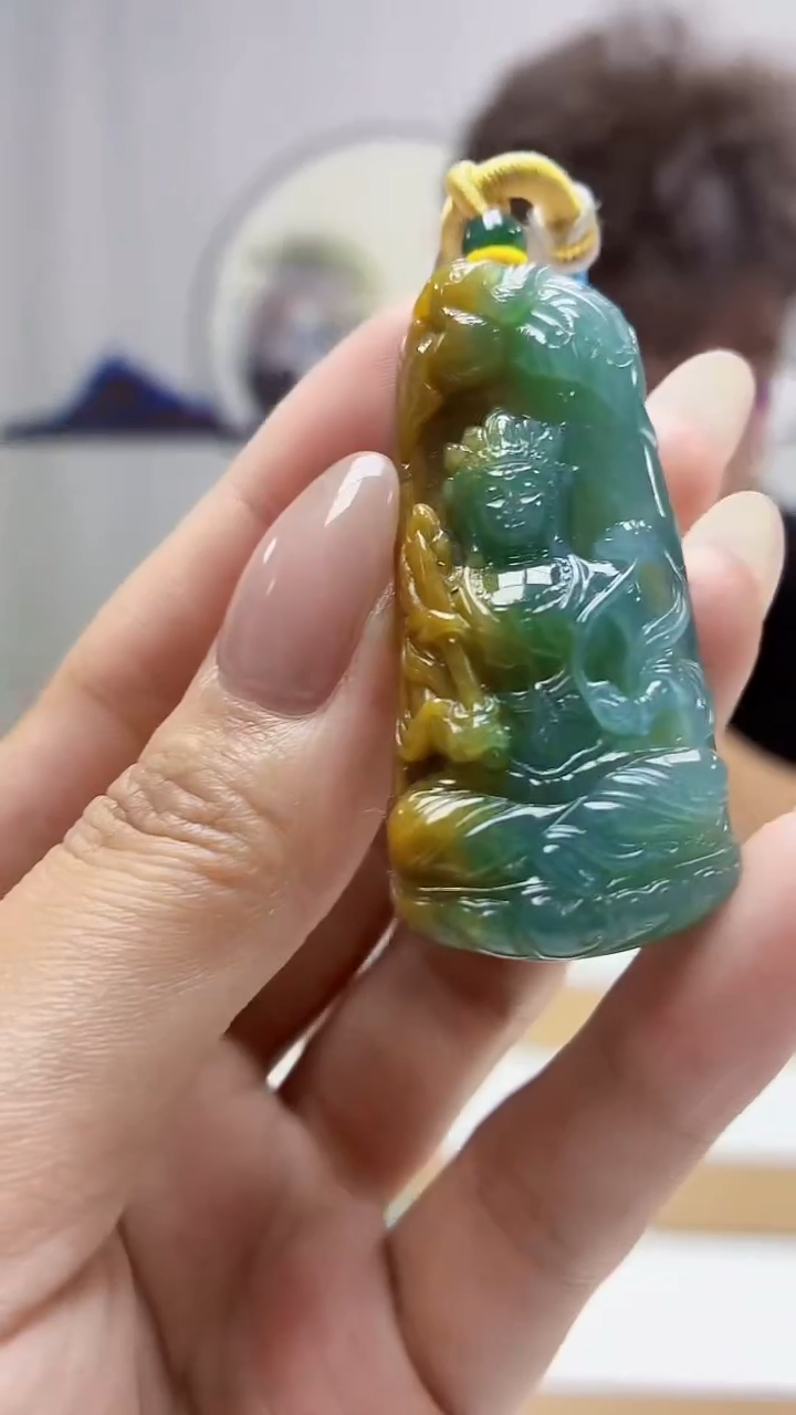 未镶嵌定制翡翠4688MM-毛货挂件39