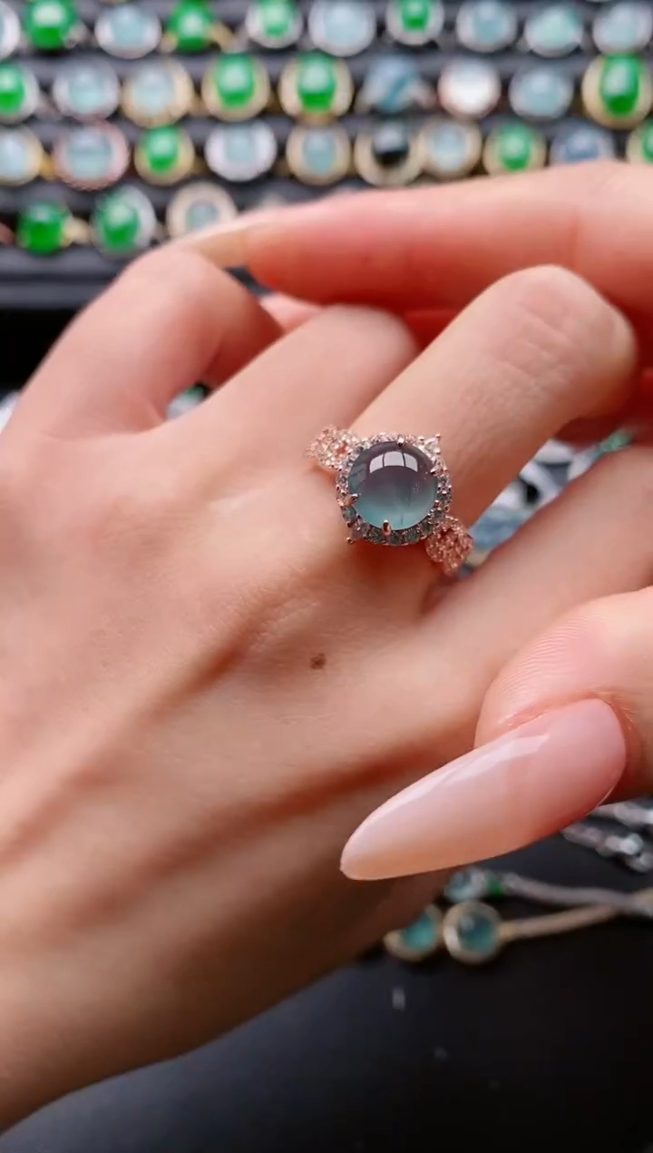 【闪购商品】翡翠戒指银S925镶嵌1111111