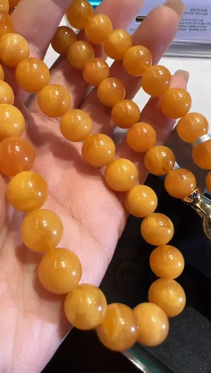 蜜蜡颈饰未镶嵌蜜蜡项链