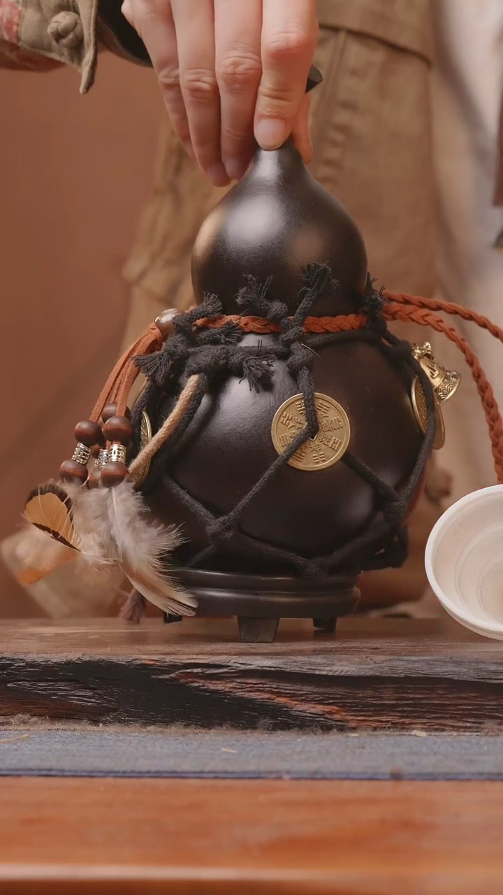 【闪购商品】312号精品大漆葫芦防腐防渗装水茶酒