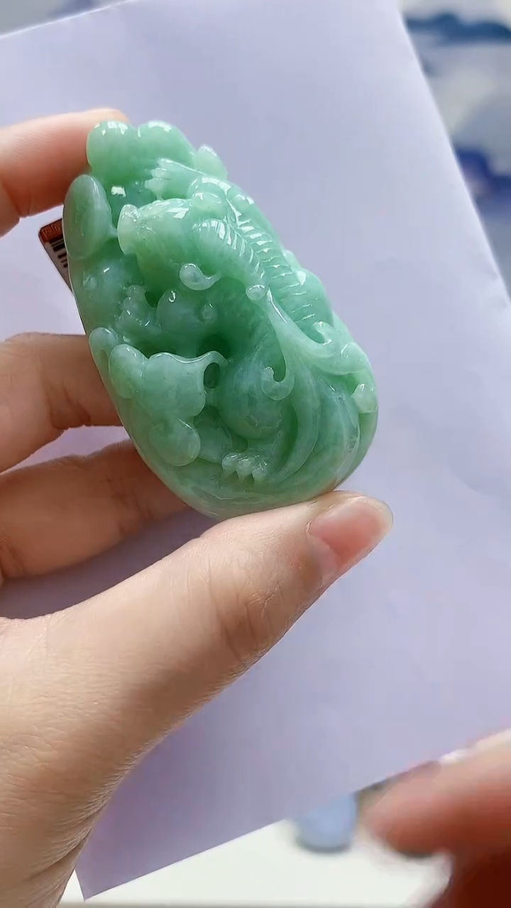 未镶嵌定制翡翠4852lr-毛货挂件66