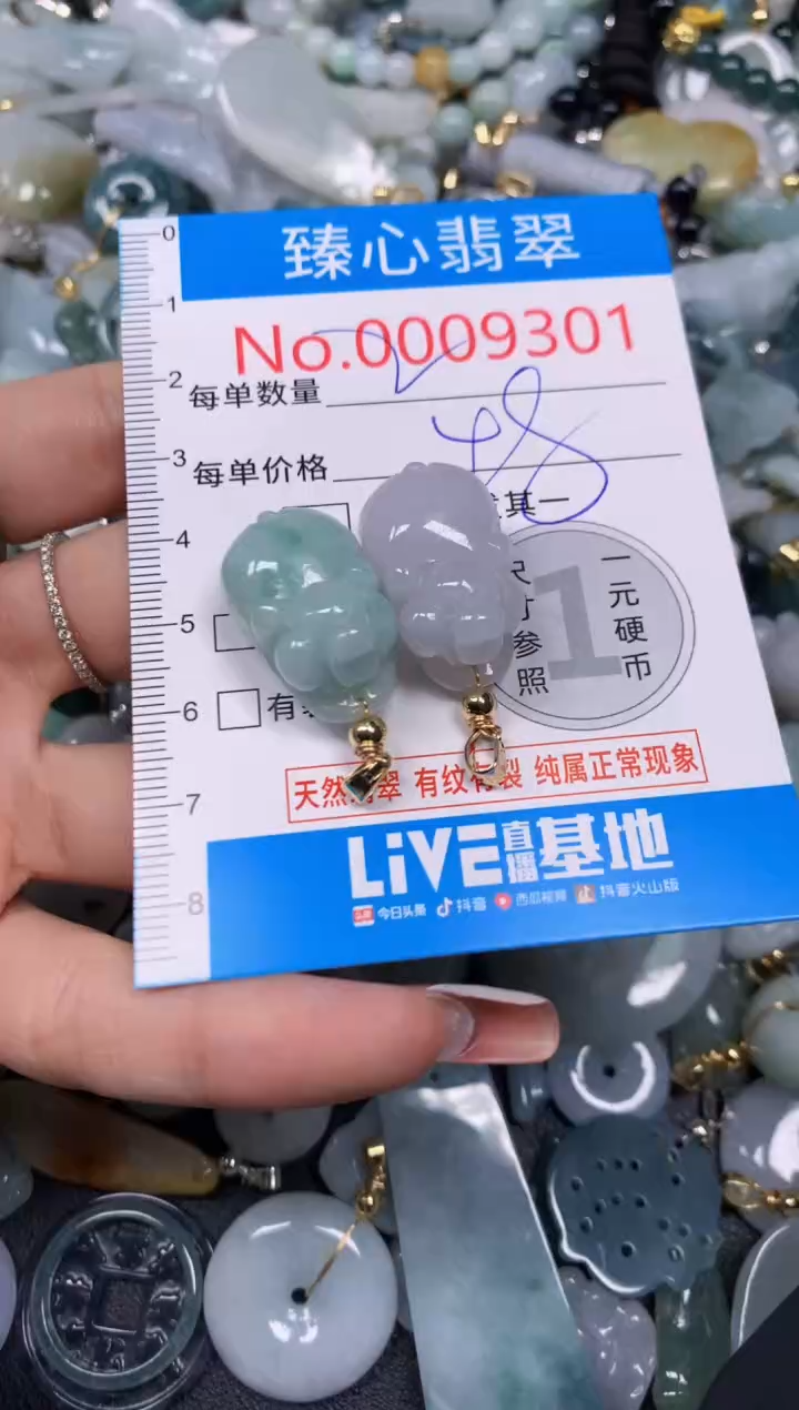 【闪购商品】翡翠颈饰未镶嵌含绳0009301