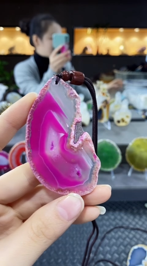 未镶嵌颈饰玛瑙/玉髓认***针玛瑙