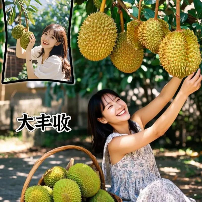 FG榴莲盆栽/耐寒品种南方北方种植金枕猫山王当年结果ll