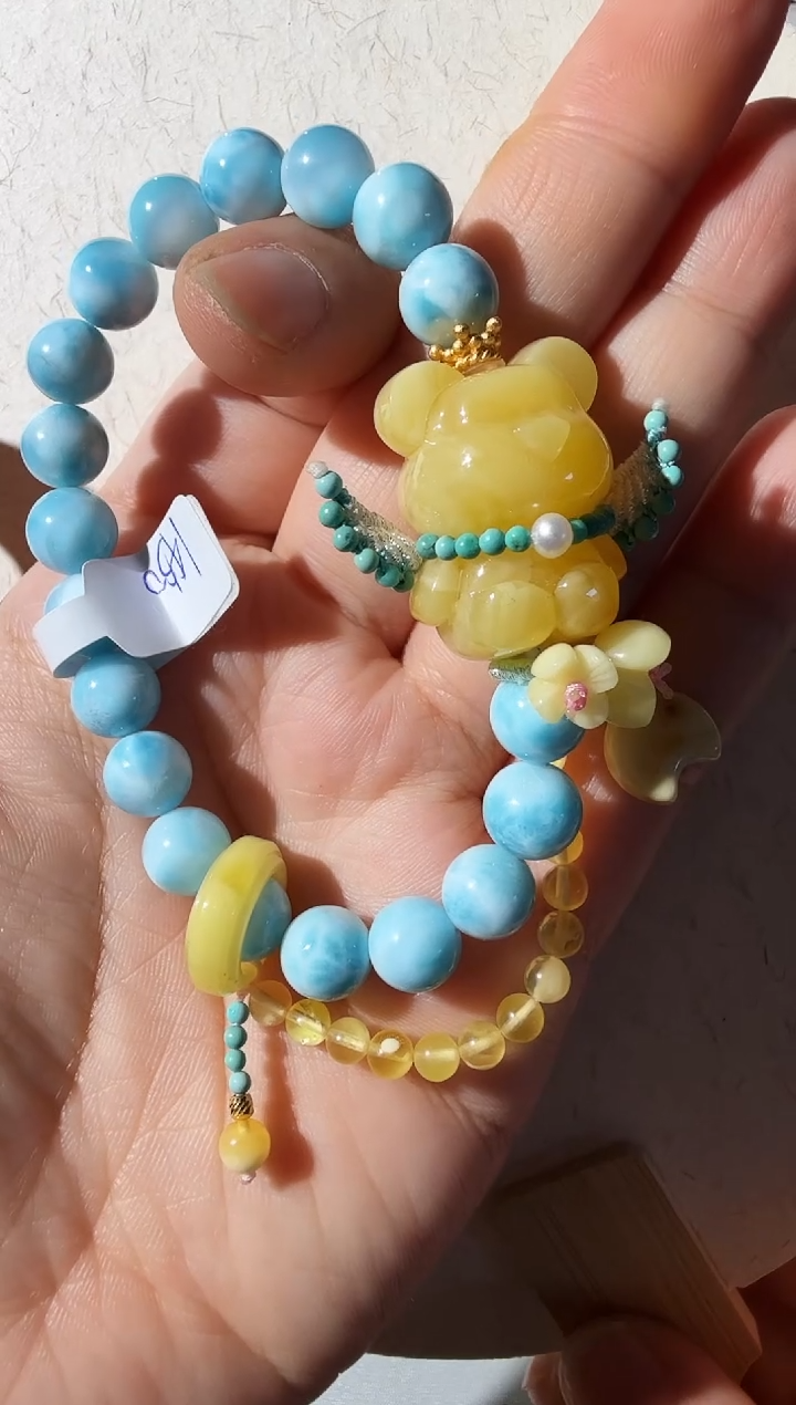 【闪购商品】蜜蜡手链未镶嵌蜜蜡小熊手链