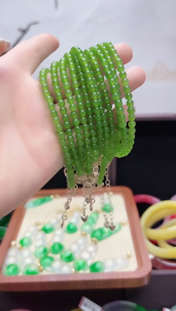 高货苹果绿单圈手串