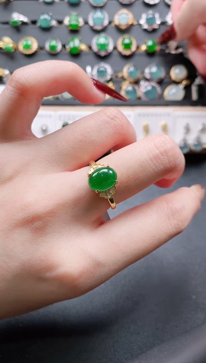 【闪购商品】翡翠戒指银S925镶嵌11111111