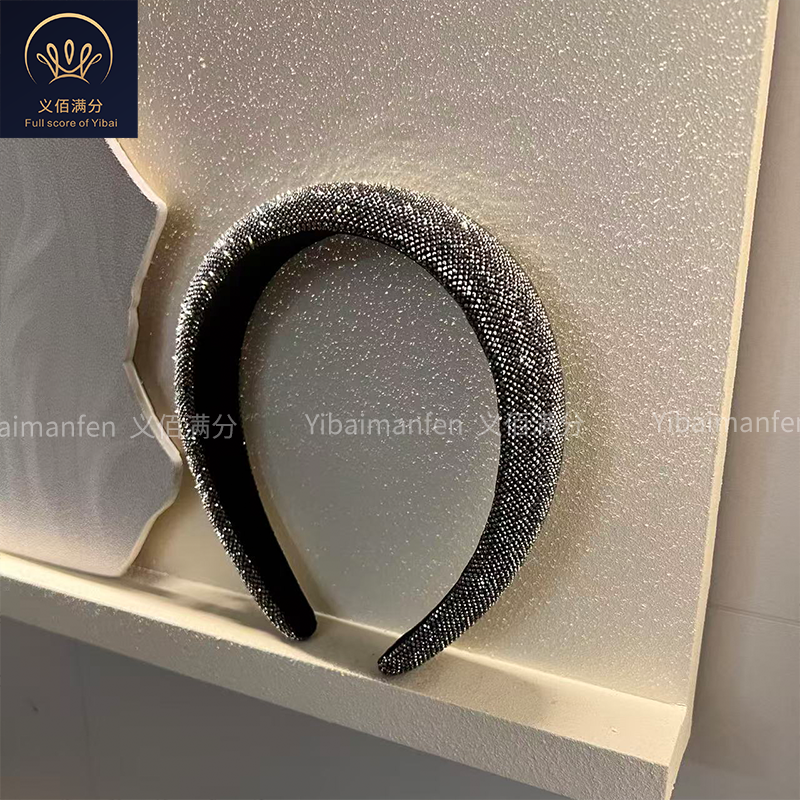 义佰满分 I 财阀千金 I 高级轻奢满钻发箍重工闪钻发卡百搭头箍