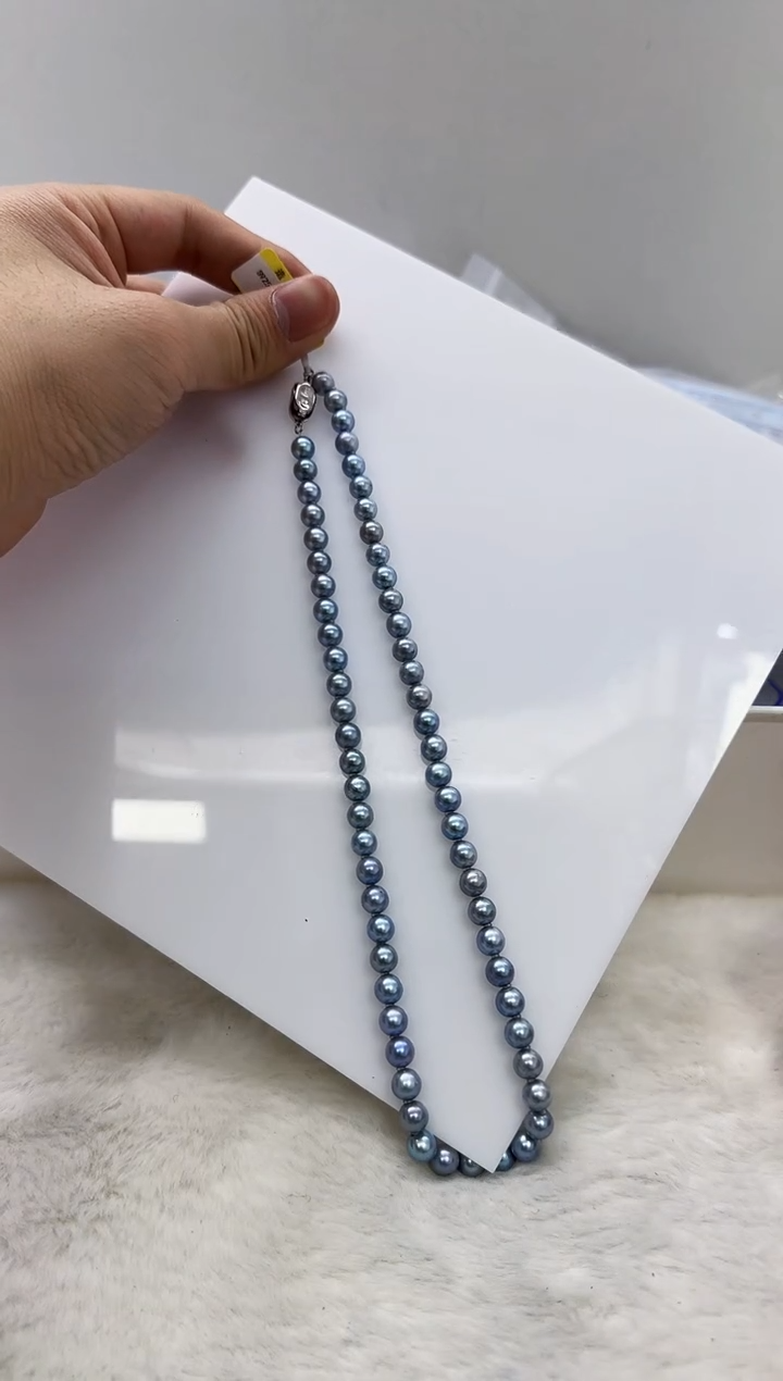 【闪购商品】海水珍珠DA银S925镶嵌t812 灰珠串6