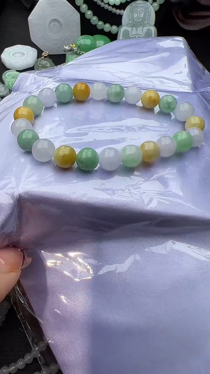 未镶嵌手串翡翠多宝手串卡7.6左右