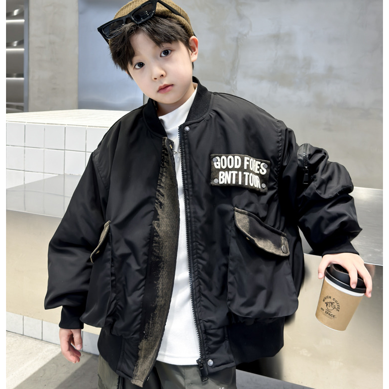 男童外套秋季新款2025男孩棒球服春秋装衣服帅气儿童秋季夹克上衣