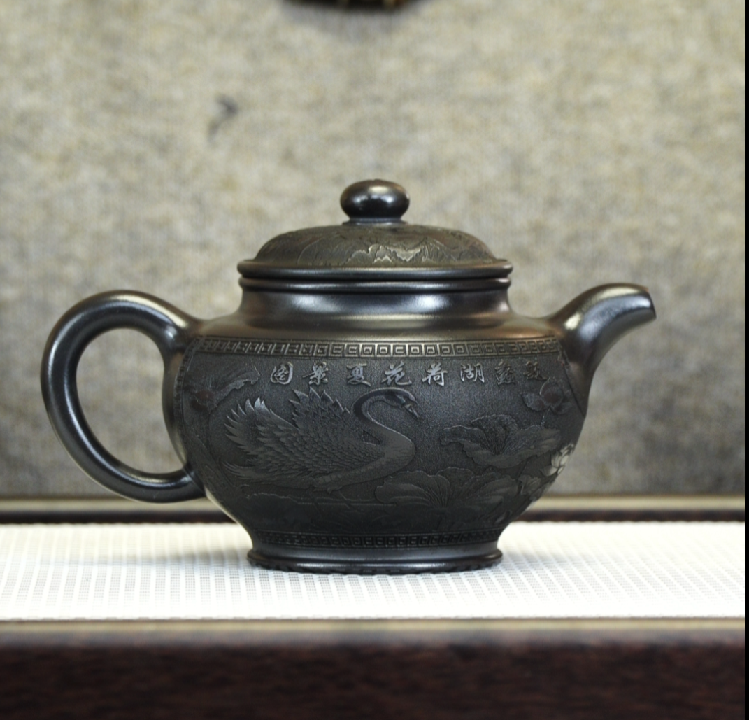 宜兴原矿高端紫砂石黄 掇只 500cc