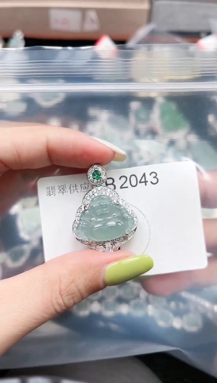 【闪购商品】翡翠颈饰未镶嵌2043赠皮绳