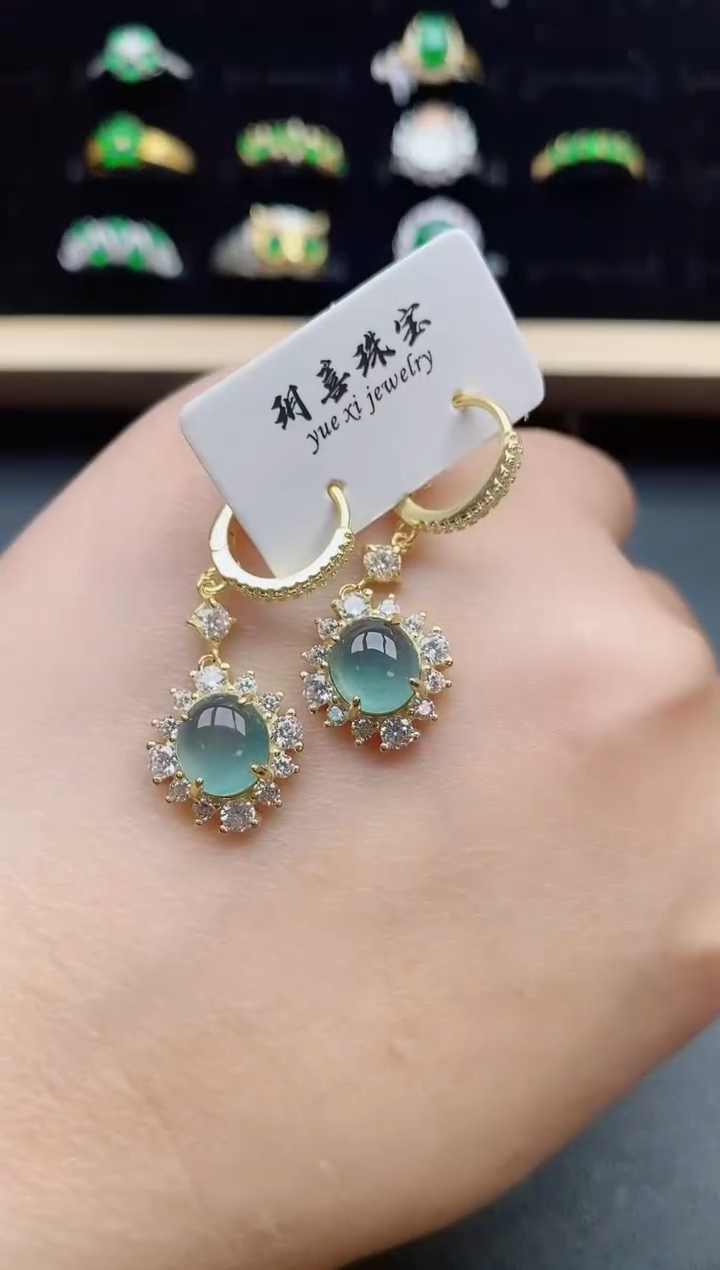 【闪购商品】翡翠戒指银S925镶嵌21321