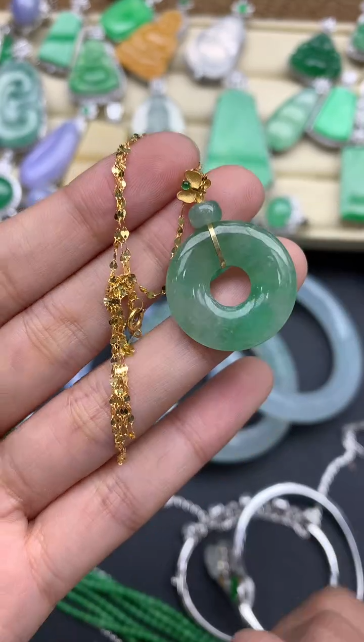 【闪购商品】翡翠颈饰18K金镶嵌317-中国好珍宝