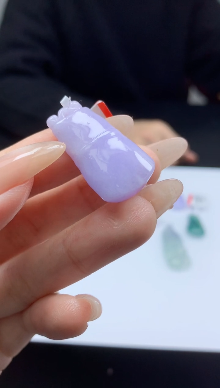 【闪购商品】定制翡翠未镶嵌009ee-毛货挂件30赠金扣