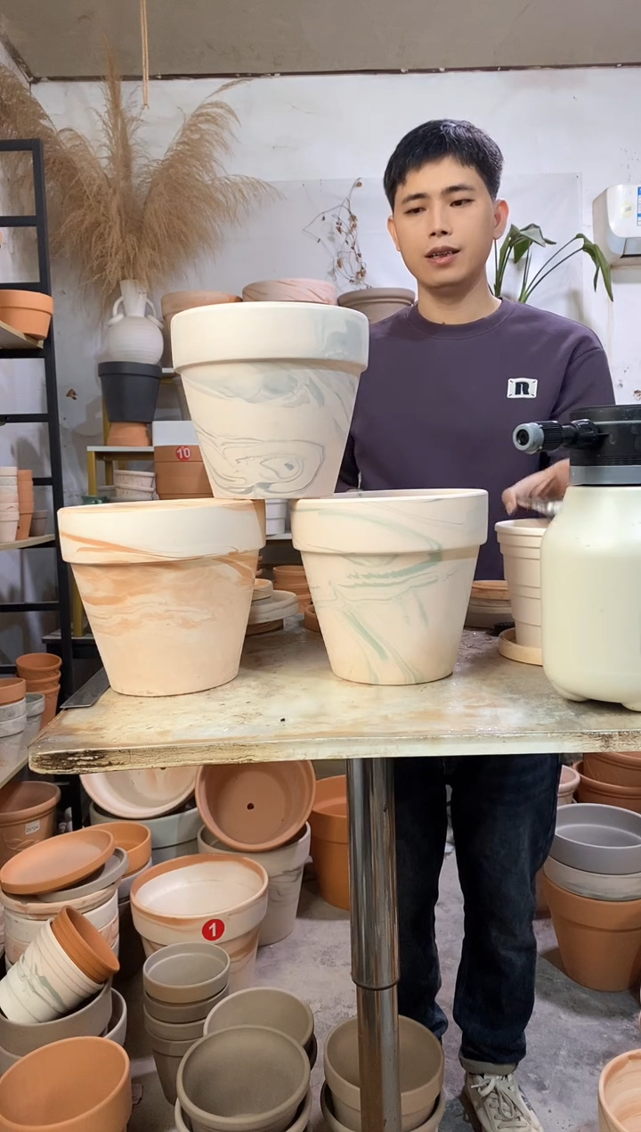 20*18陶盆3色组合 3盆无托