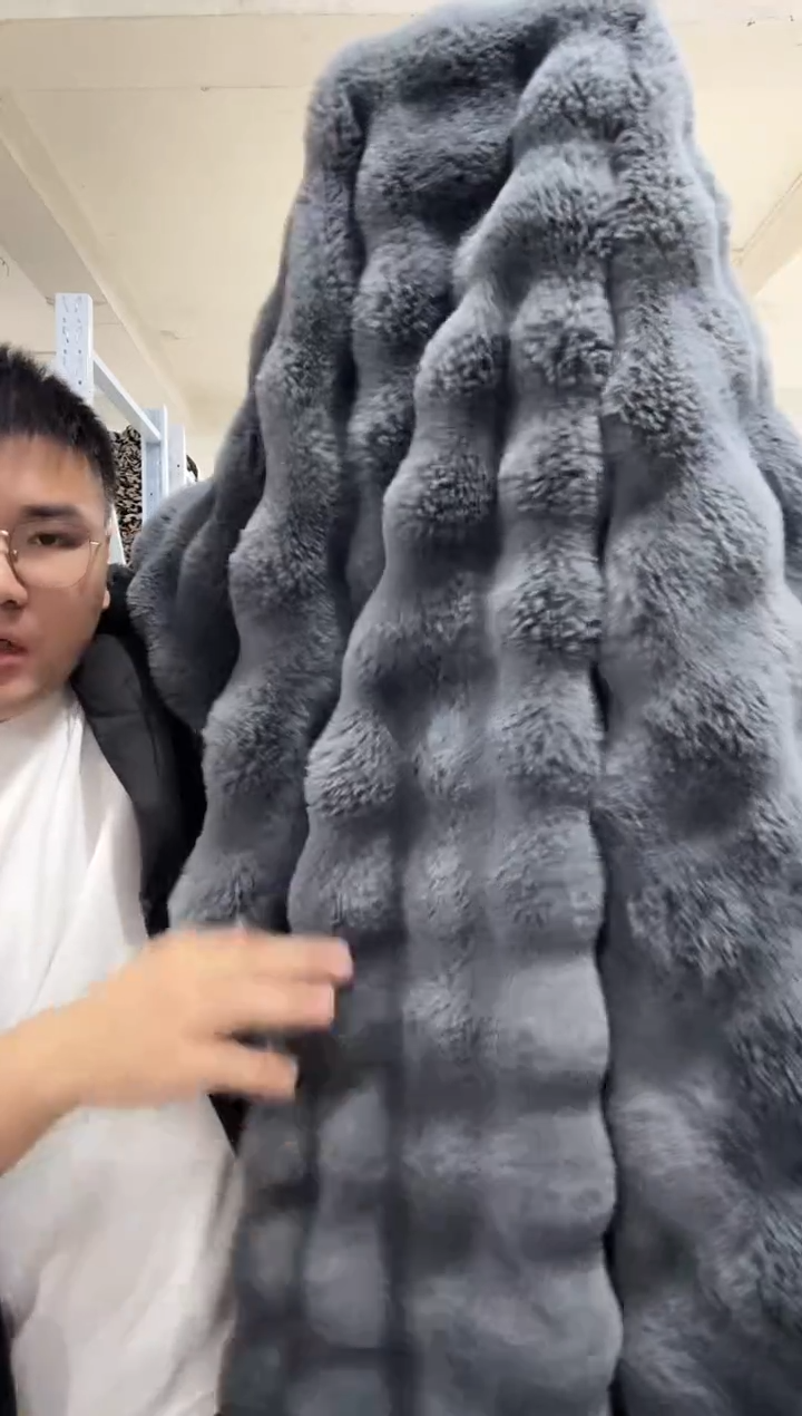 兔毛【高货托斯卡纳泡泡毯2*2.3米】外贸原单毛毯拍完现场打开看