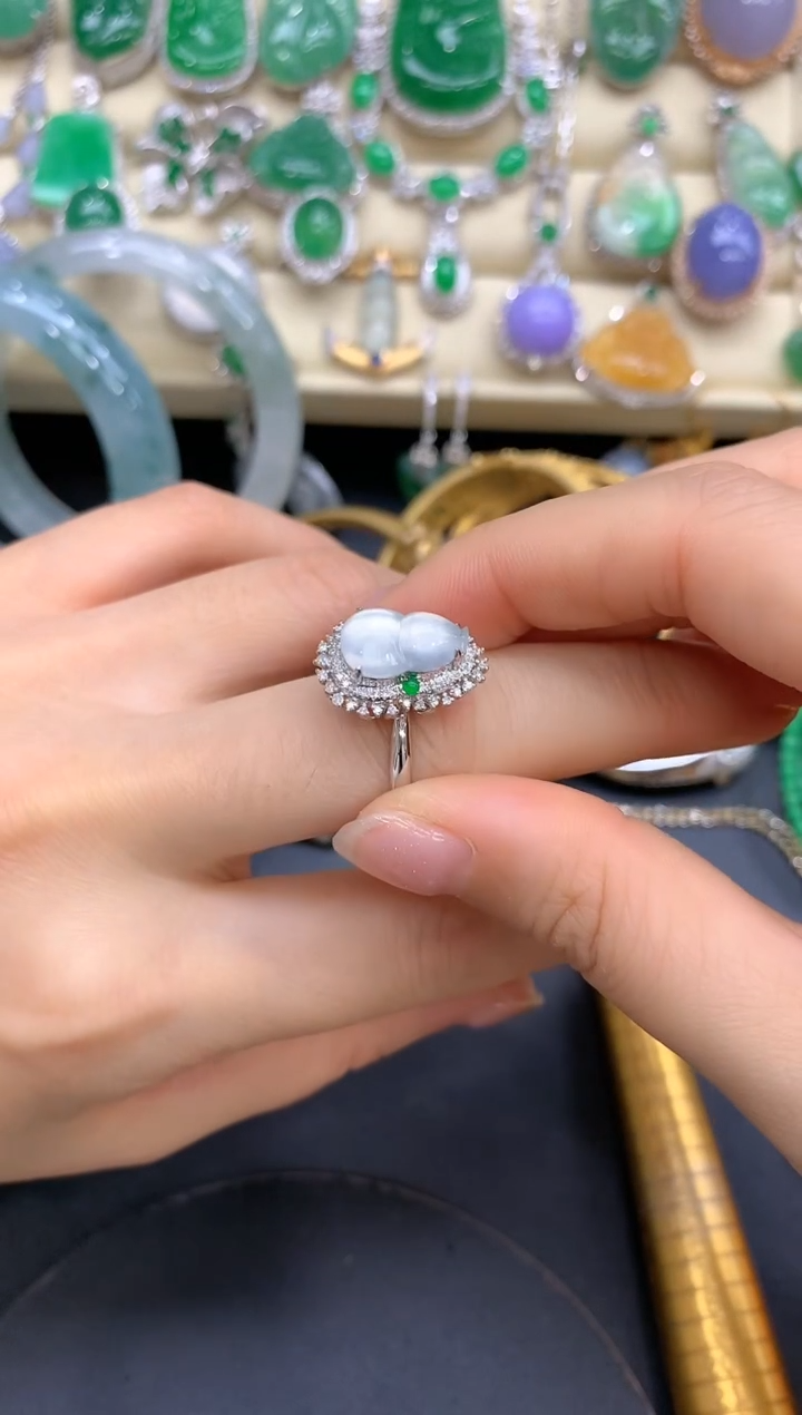 【闪购商品】翡翠戒指18K金镶嵌397-中国好珍宝