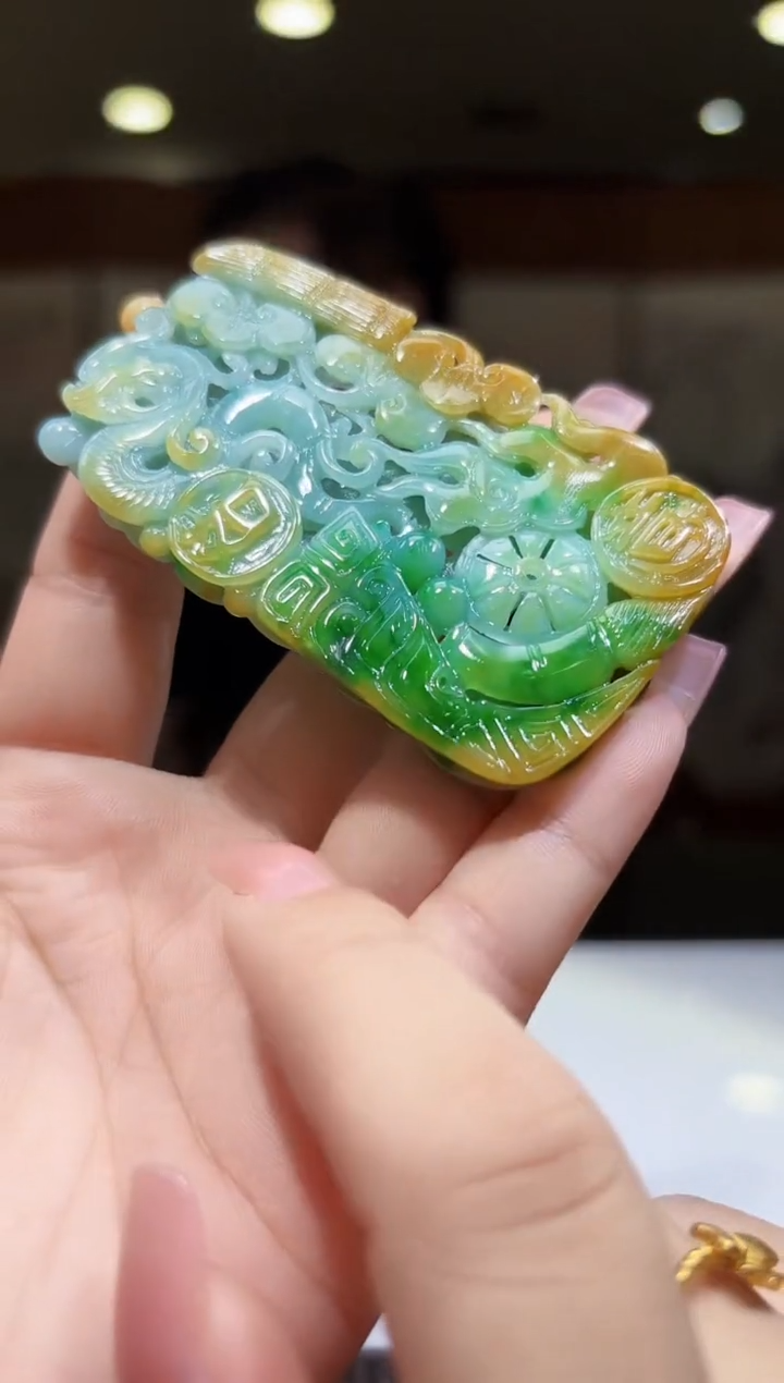 未镶嵌定制翡翠17/0830/C/发其一件/龙