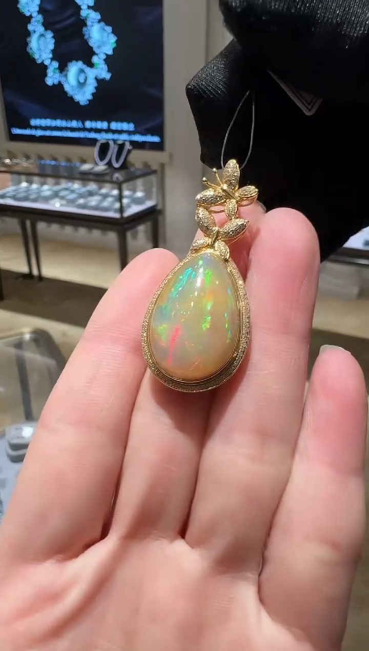 【闪购商品】欧泊吊坠(不含链)18K金镶嵌1【】