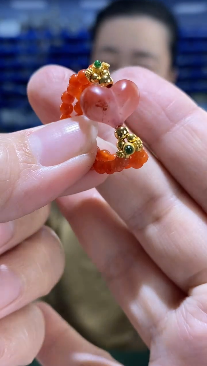 未镶嵌南红玛瑙戒指JZ3669