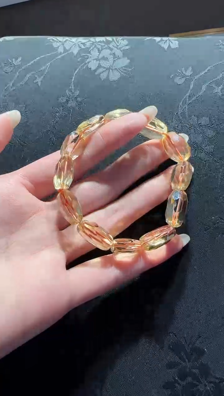 【闪购商品】黄晶手串未镶嵌黄水晶手串