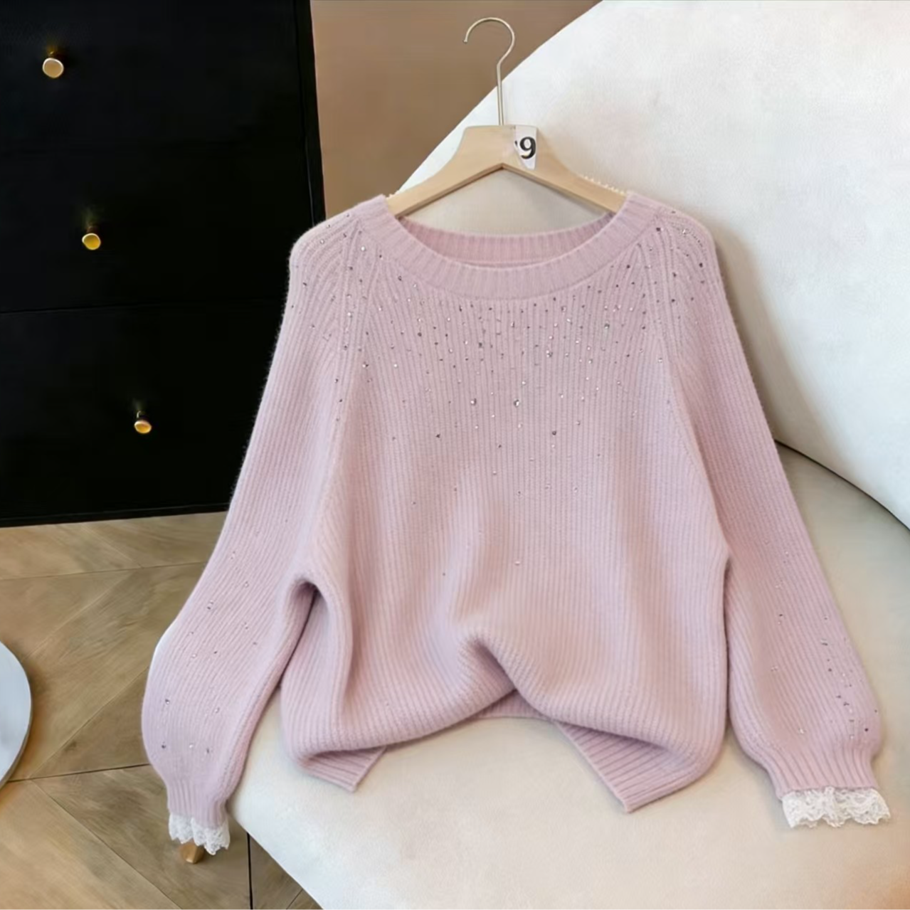 958-115紫 秋冬常规款百搭气质秋季毛针织女装