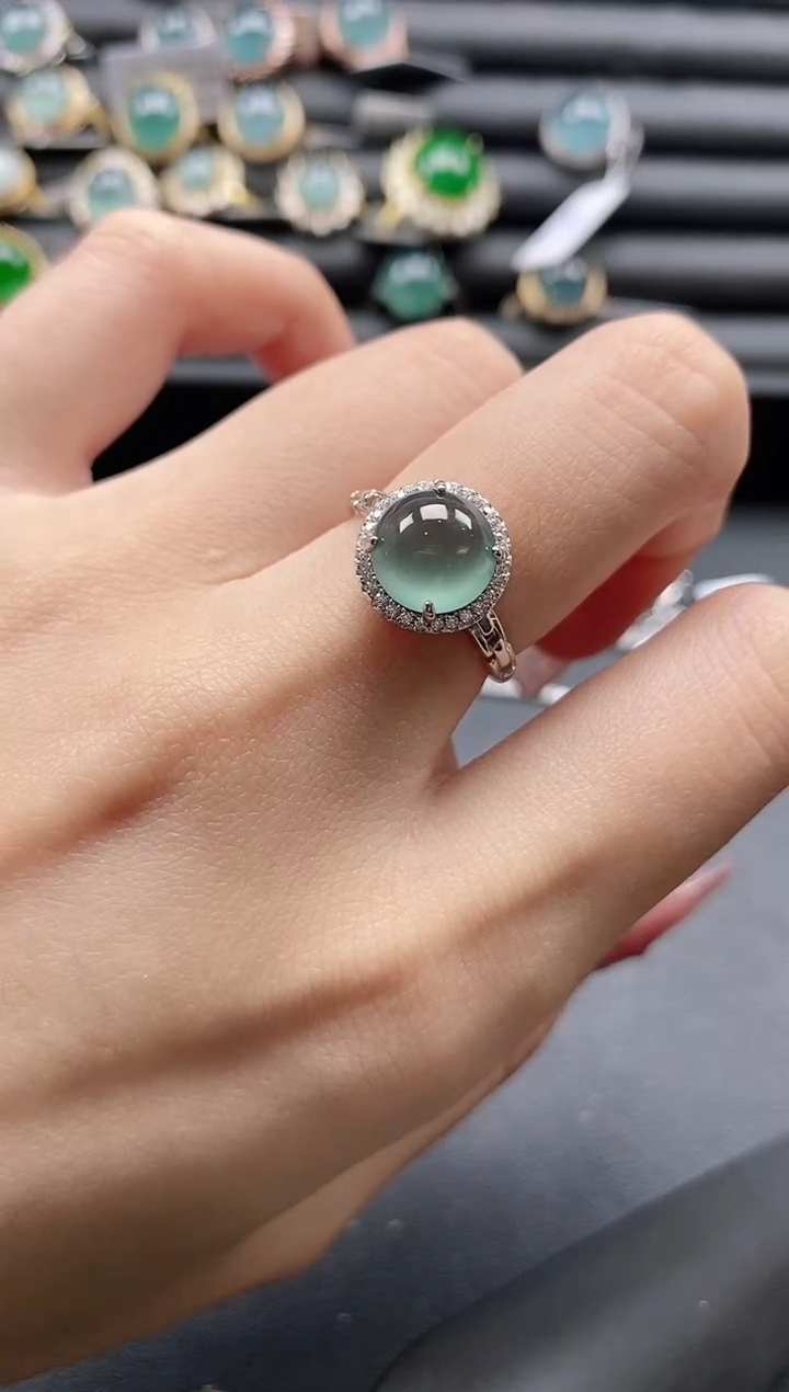 【闪购商品】翡翠戒指银S925镶嵌11111-