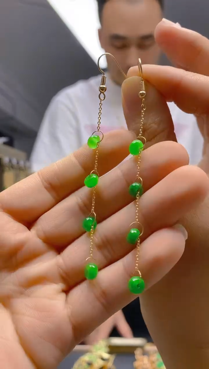 【闪购商品】翡翠耳饰合金229翡翠耳钩